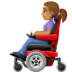 👩🏽‍🦼 woman in motorized wheelchair: medium skin tone display on Facebook